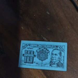 billete de coleccion bilinbique juarez de veracruz año 1915 10 centavos