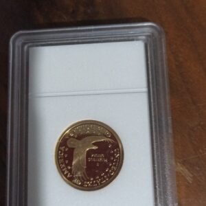 MONEDA DE COLECCION ORO LAMINADO  AÑO 2005 ONE DOLLAR SACAGAWEA