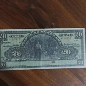 BILLETE DE COLECCION VEINTE PESOS IGUALA GUERERO AÑO 19