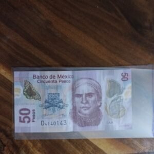 BILLETE DE COLECCION CINCUENTA PESOS MORELOS SERIE DOBLE A AÑO 2017