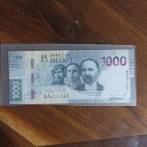BILLETE TRES CARITAS DE COLECCION UN MIL PESOS DOBLE A AÑO 2019