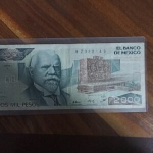 BILLETE DE COLECCION DOS MIL PESOS JUSTO SIERRA AÑO 1984