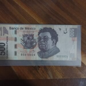 BILLETE DE COLECCION QUINIENTOS PESOS DIEGO RIVERA SERIE DOBLE A AÑO 2012