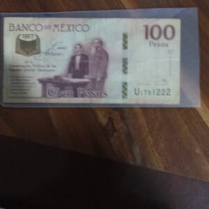 BILLETE DE COLECCION CIEN PESOS CIEN AÑOS DE LA CONSTITUCION POLITICA DE MEXICO AÑO 2016