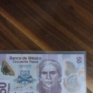BILLETE DE COLECCION CINCUENTA PESOS TRIPLE A MOFRELOS AÑO 2017