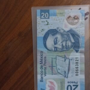 BILLETE DE COLECCION VEINTE PESOS BENITO JUAREZ SERIE DOBLE A AÑO 2016