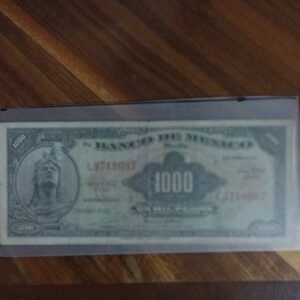 BILLETE DE COLECCION MIL PESOS CUAUHTEMOC AÑO 1977