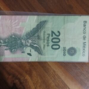 BILLETE DE COLECCION DOS CIENTOS PESOS BICENTENARIO INDEPENDENCIA DE MEXICO SERIE A AÑO 2010