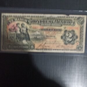 BILLETE DE COLECCION DOS PESOS DEL ESTADO DE OAXACA AÑO 1915