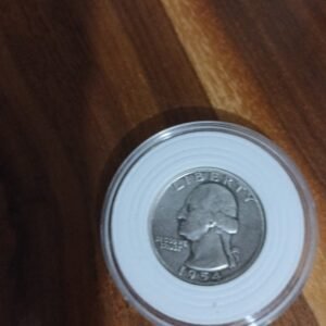 MONEDA DE COLECCION QARTER DOLLAR DE PLATA AÑO 1954