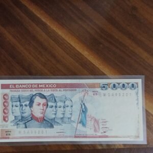 BILLETE DE COLECCION CINCO MIL PESOS NIÑOS HEROES AÑO 1983