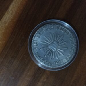 MONEDA DE COLECCION UN PESO DE PLATA MUERA HUERTA AÑO 1914