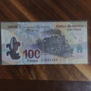 BILLETE DE COLECCION CIEN PESOS CENTENARIO DE LA REVOLUCION MEXICANA AÑO 2010
