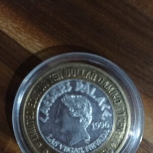 MONEDA DE COLECCION DIEZ DOLLAR CENTRO DE PLATA EDICION LIMITADA LAFSARS PALACE 36.8 GRAMOS AÑO 1996 LAS VEGAS