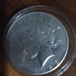 MONEDA DE COLECCION ONE DOLLAR PEACE DE PLATA AÑO 1925 GRAMOS 26.7