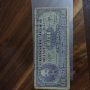 BILLETE DE COLECCION DIEZ MIL PESOS MATIAS ROMERO AÑO 1978