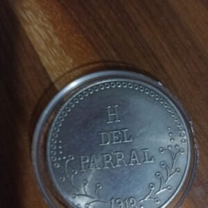 MONEDA DE COLECCION UN PESO H DEL PARRAL DE PLATA AÑO 1913 GRAMOS 22.59