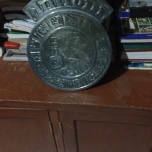 IMAGEN DE COLECCION CALENDARIO AZTECA DE BRONCE PLATEADA UNA ANTIGUEDAD