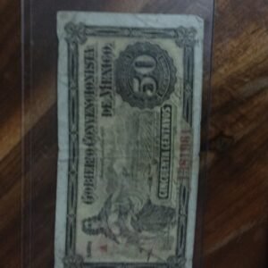 BILLETE DE COLECCION CINCUENTA CENTAVOS DE SALTILLO AÑO 1914