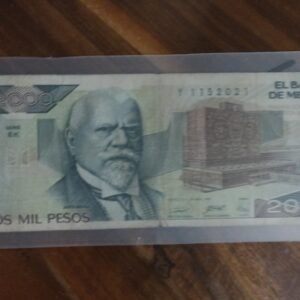 BILLETE DE COLECCION 2000 MIL PESOS JUSTO SIERRA AÑO 1989