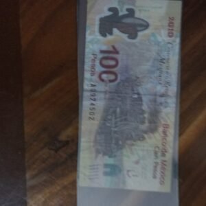BILLETE DE COLECCION CIEN PESOS CENTENARIO DE LA REVOLUCION MEXICANA AÑO 2010 SERIE A