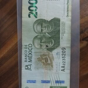 BILLETE DE COLECCION DOS CIENTOS PESOS HIDALGO Y MORELOS SEFRIE DOBLE AA AÑO 2018