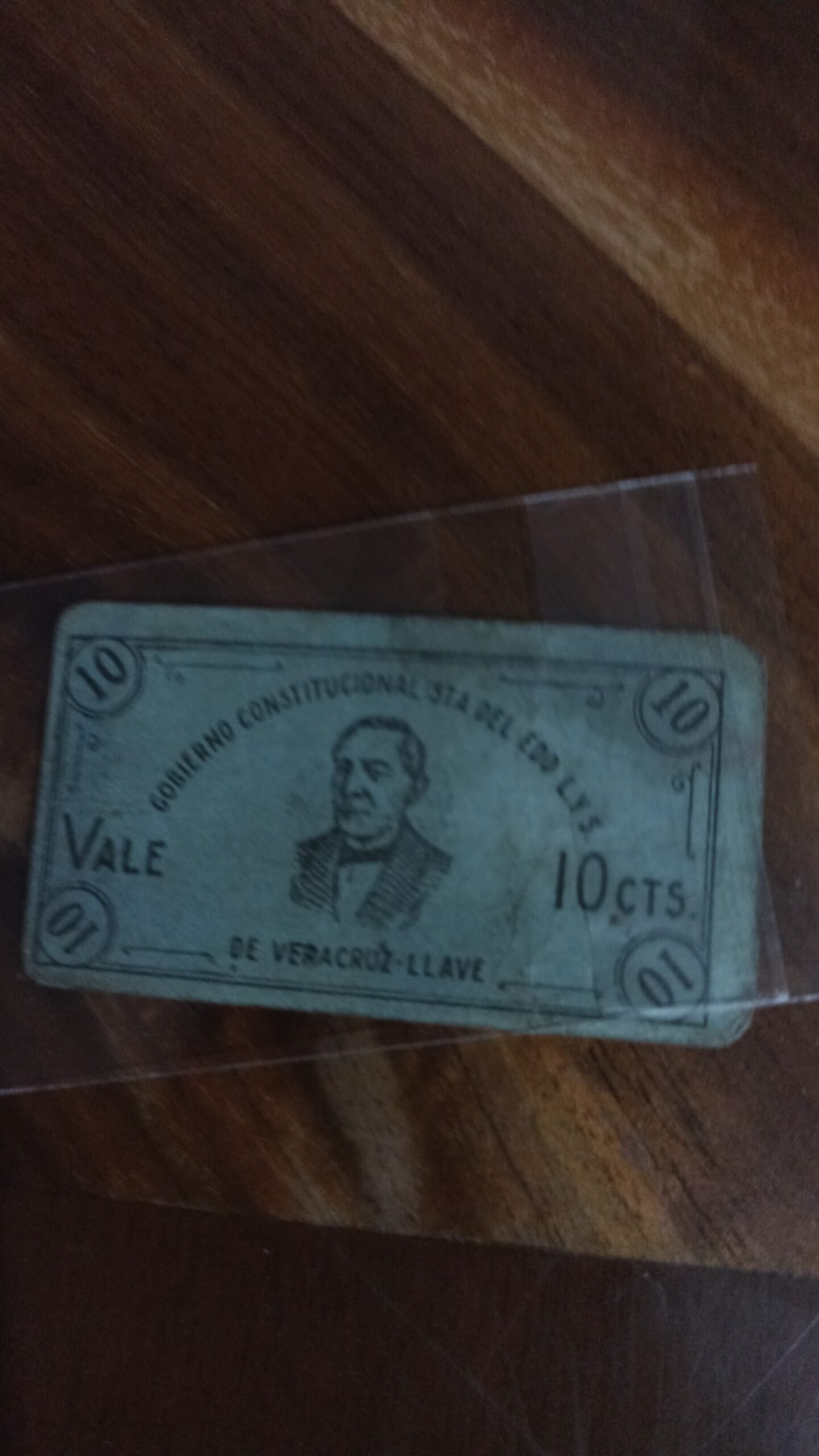 BILLETE DE COLECCION 10 CENTAVOS DE VERACRUZ BILIMBIQUE AÑO 1915 - Image 3