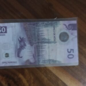 BILLETE DE COLECCION CINCUENTA PESOS DEL AJOLOTE SERIE DOBLE AA AÑO 2021