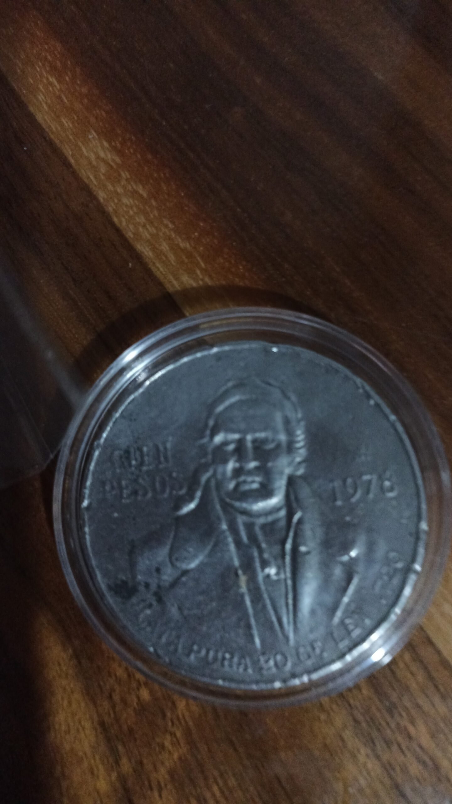 MONEDA DE COLECCION CIEN PESOS HIDALGO DE PLATA AÑO 1978